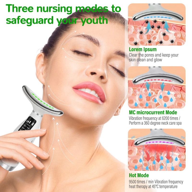 7-Color LED Neck & Face Beauty Device