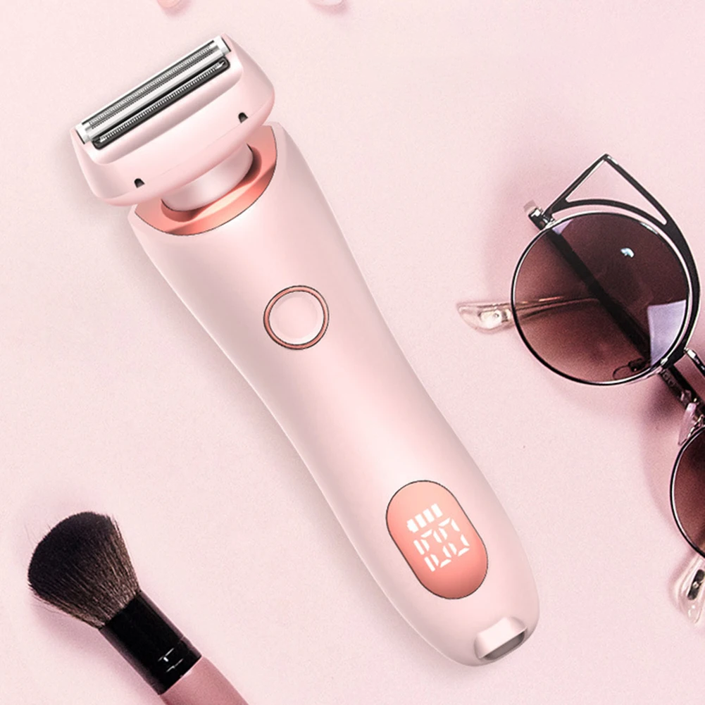 Dermao Gliss flat lay on a pink background, accompanied by sunglasses and a brush.