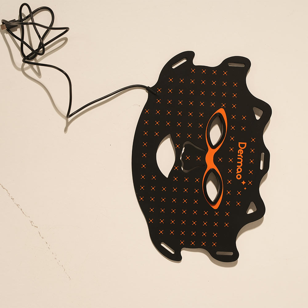 Flat lay of Dermao Glow LED Mask