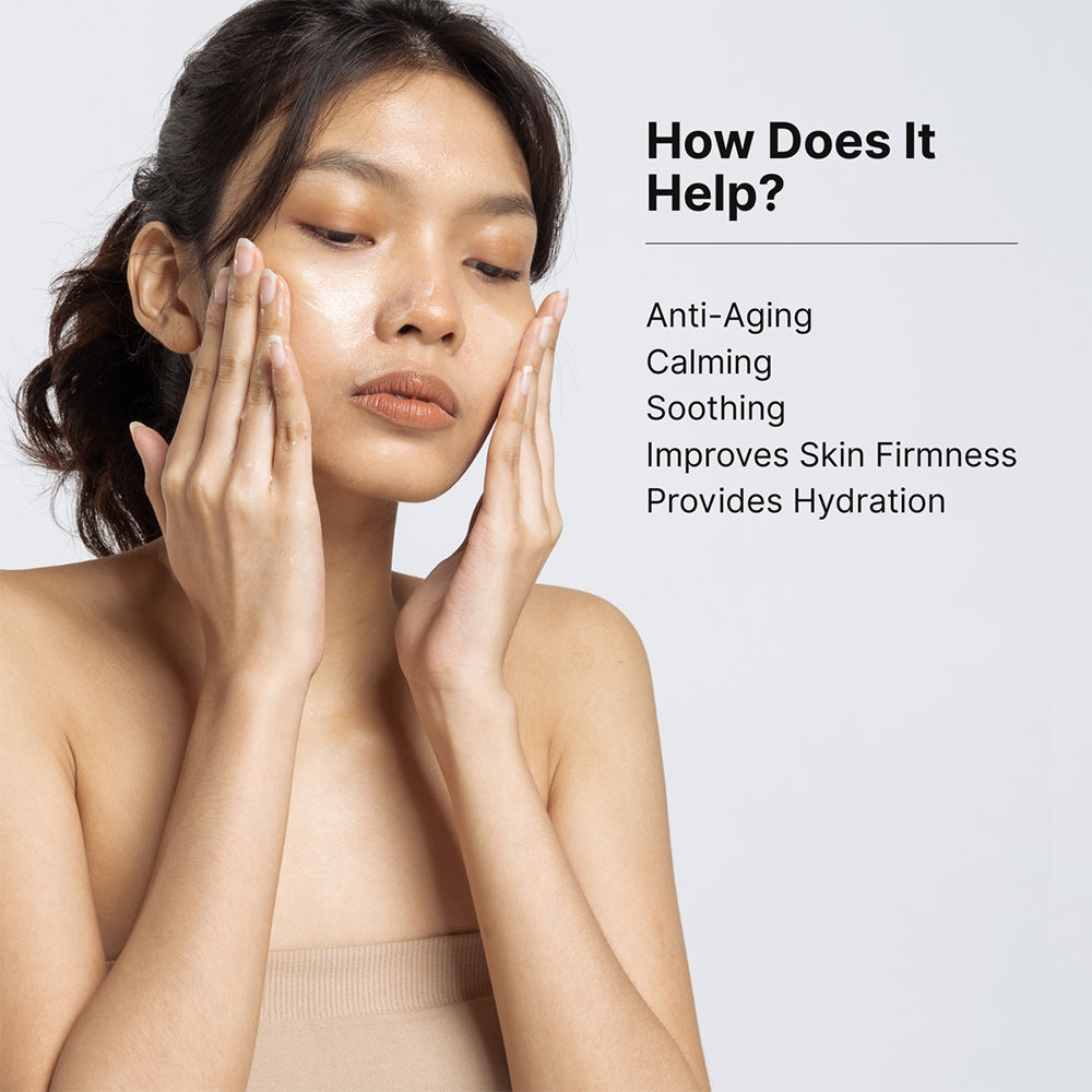 Woman applying serum