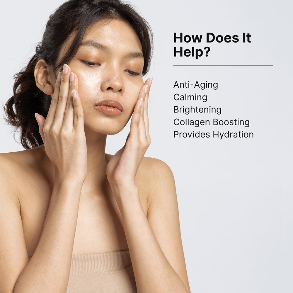 Woman applying serum