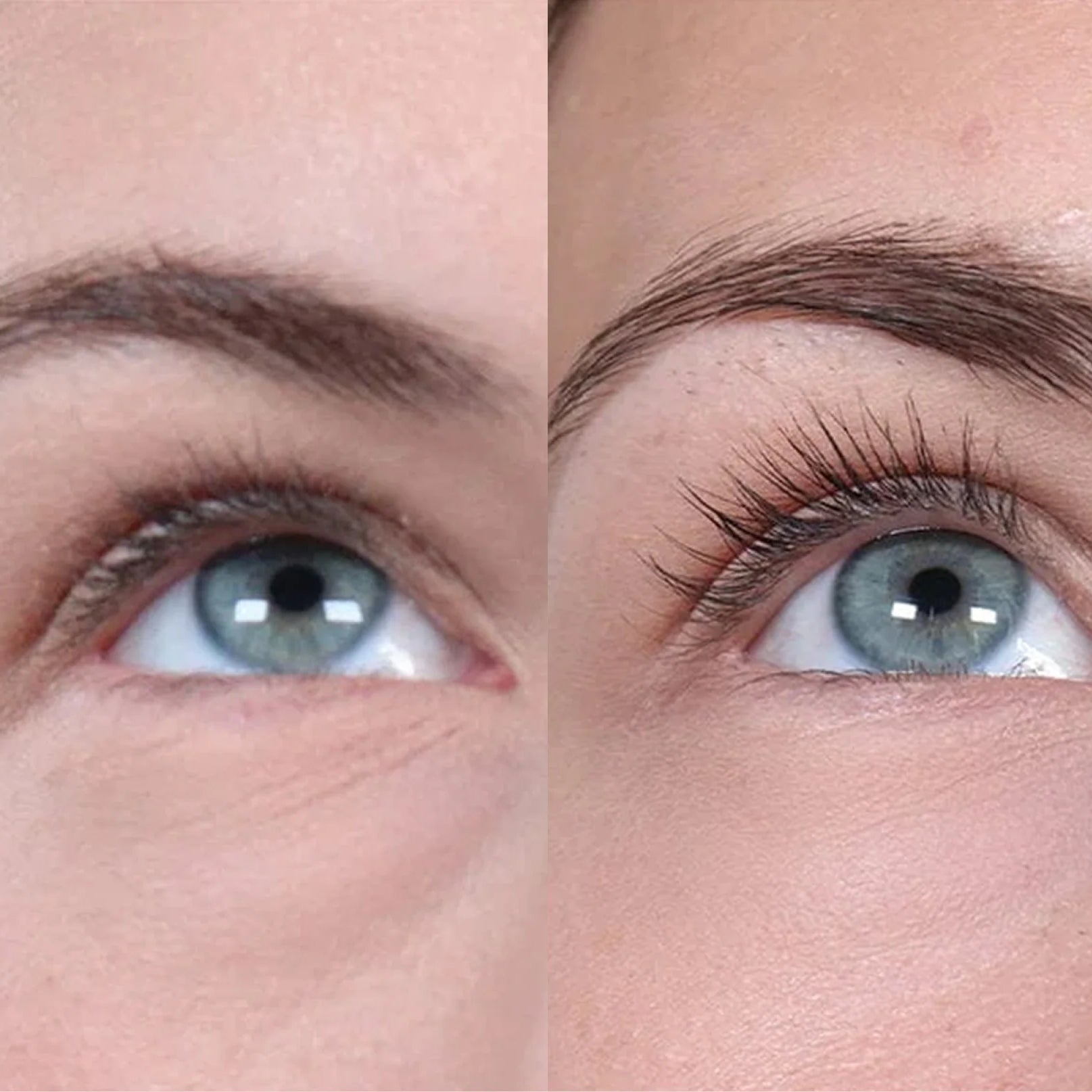 Before and after using Lashé Serum